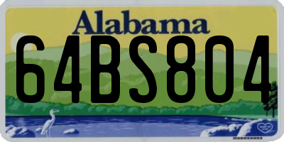 AL license plate 64BS804