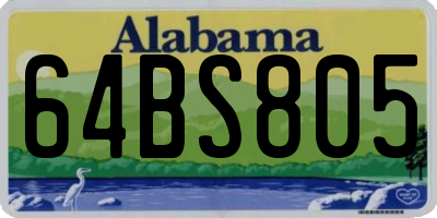 AL license plate 64BS805