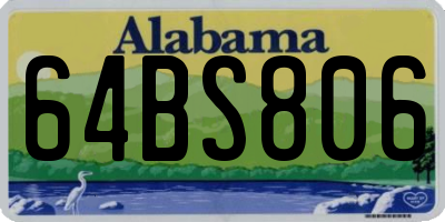 AL license plate 64BS806