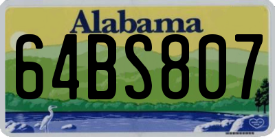 AL license plate 64BS807