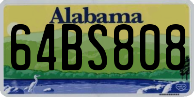 AL license plate 64BS808