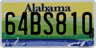 AL license plate 64BS810