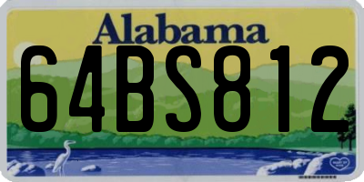 AL license plate 64BS812