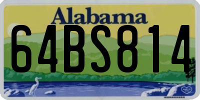 AL license plate 64BS814