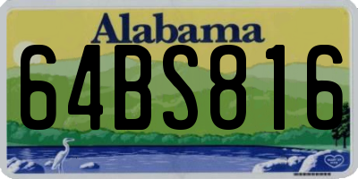 AL license plate 64BS816