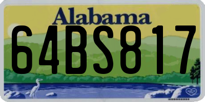 AL license plate 64BS817