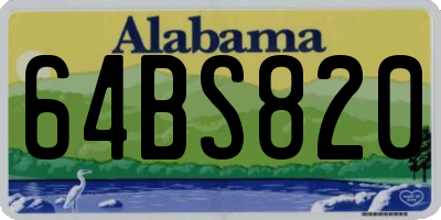 AL license plate 64BS820