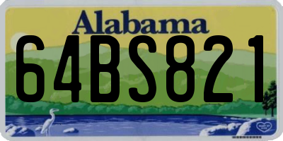 AL license plate 64BS821