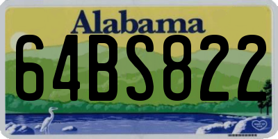 AL license plate 64BS822