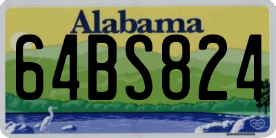 AL license plate 64BS824