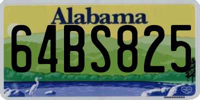 AL license plate 64BS825