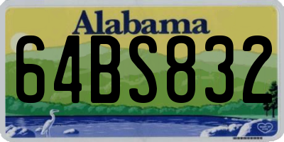 AL license plate 64BS832