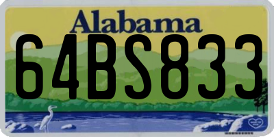 AL license plate 64BS833