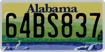 AL license plate 64BS837