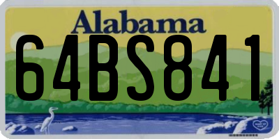 AL license plate 64BS841