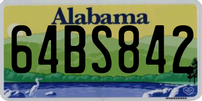AL license plate 64BS842