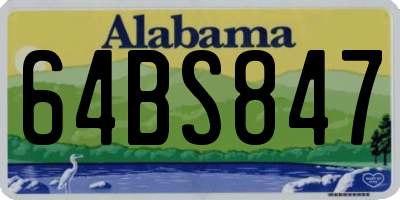 AL license plate 64BS847