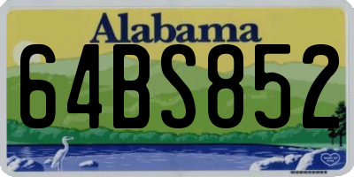 AL license plate 64BS852