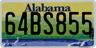 AL license plate 64BS855