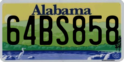 AL license plate 64BS858