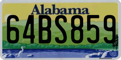 AL license plate 64BS859