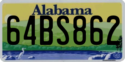 AL license plate 64BS862