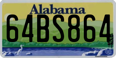 AL license plate 64BS864