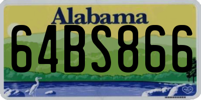 AL license plate 64BS866
