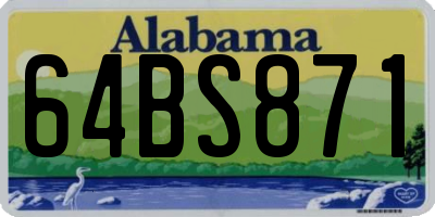 AL license plate 64BS871