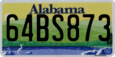 AL license plate 64BS873