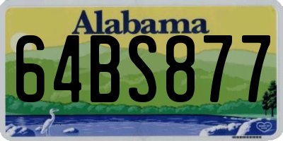 AL license plate 64BS877