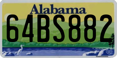 AL license plate 64BS882