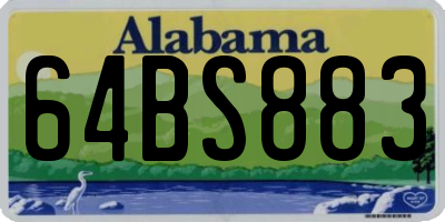 AL license plate 64BS883