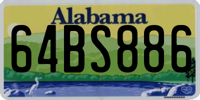 AL license plate 64BS886