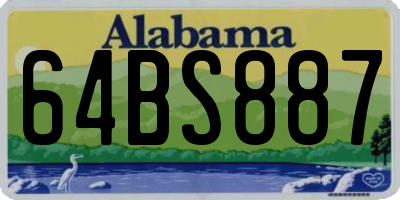 AL license plate 64BS887