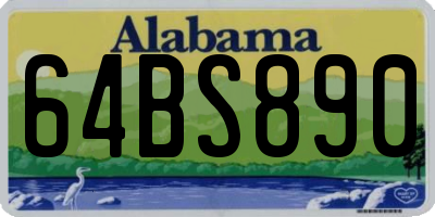 AL license plate 64BS890