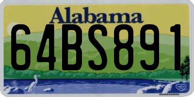 AL license plate 64BS891