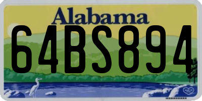 AL license plate 64BS894