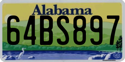 AL license plate 64BS897