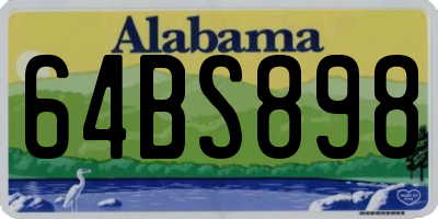 AL license plate 64BS898