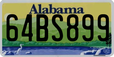 AL license plate 64BS899