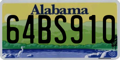 AL license plate 64BS910