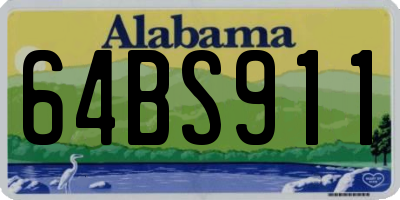 AL license plate 64BS911