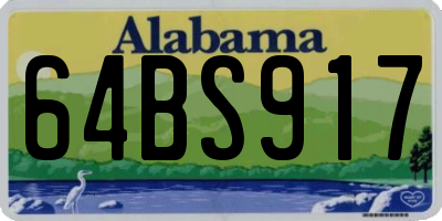 AL license plate 64BS917