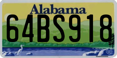 AL license plate 64BS918