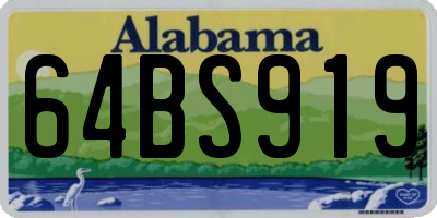 AL license plate 64BS919