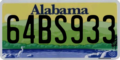 AL license plate 64BS933
