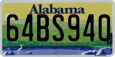 AL license plate 64BS940