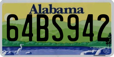 AL license plate 64BS942