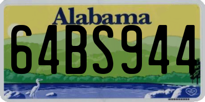 AL license plate 64BS944